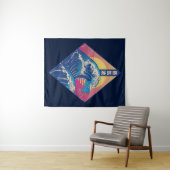 Die große Welle der Vaporwave Wandteppich (Beispiel (Horizontal))