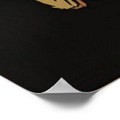 Die große Welle des Kaffeeplakats Poster (Ecke)