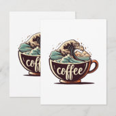 Die große Welle des Kaffees Begleitkarte (Vorne/Hinten)