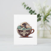 Die große Welle des Kaffees Begleitkarte (Stehend Vorderseite)