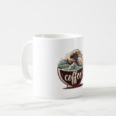 Die große Welle des Kaffees Kaffeetasse (Vorderseite Links)