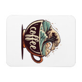 Die große Welle des Kaffees Magnet (Horizontal)