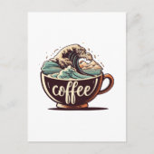 Die große Welle des Kaffees Postkarte (Vorderseite)