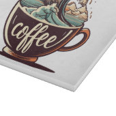 Die große Welle des Kaffees Schneidebrett (Ecke)