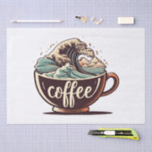Die große Welle des Kaffees Seidenpapier (Handwerk)