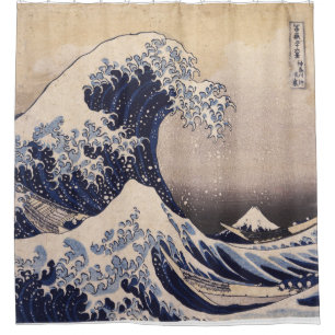 Die große Welle durch Hokusai Duschvorhang