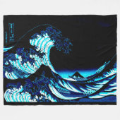 Die große Welle Fleecedecke (Vorderseite (Horizontal))