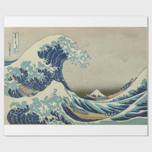 Die große Welle Geschenkpapier (Flach)