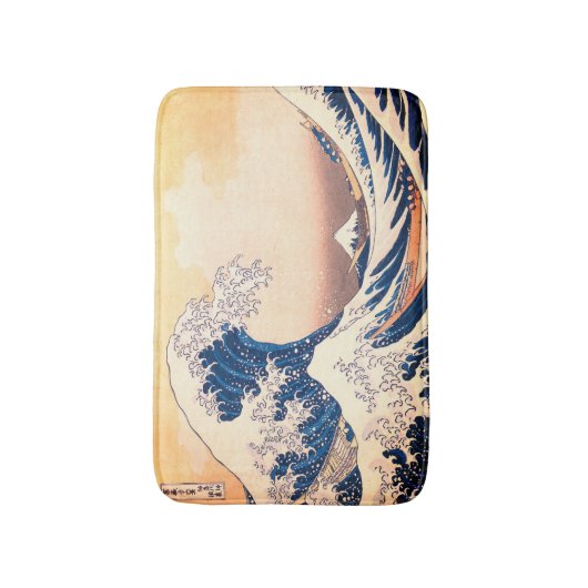 Die große Welle - japanische Kunst Badematte (Vorderseite Vertikal)