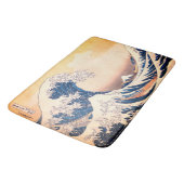 Die große Welle - japanische Kunst Badematte (Schrägansicht)