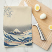 Die große Welle - japanische Kunst Geschirrtuch (Viertel Falte)