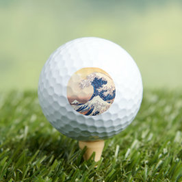 Die große Welle - japanische Kunst Golfball