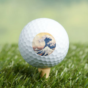 Die große Welle - japanische Kunst Golfball