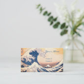 Die große Welle - japanische Kunst Visitenkarte (Stehend Vorderseite)