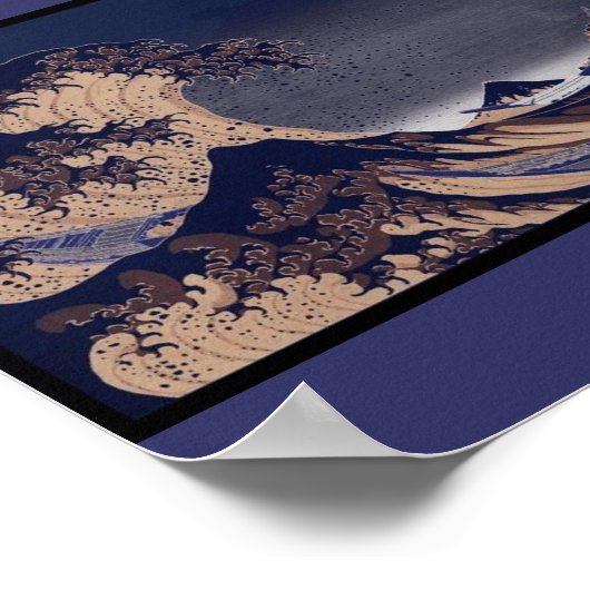 Die Große Welle, japanische Malerei c. 1830-1832 Poster (Ecke)