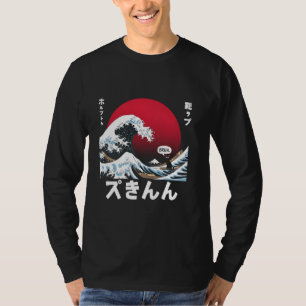 Die große Welle Kanagawa Lustiges Meme Bruh Japani T-Shirt