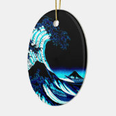 Die große Welle Keramik Ornament (Links)