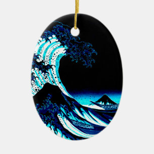 Die große Welle Keramik Ornament