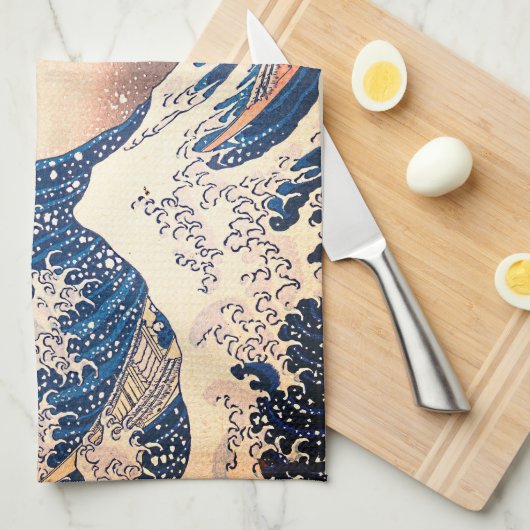 Die große Welle Küchentuch (Viertel Falte)