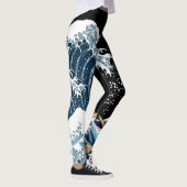 Die große Welle Leggings (Rechts)