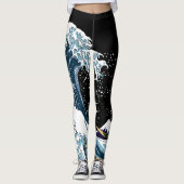 Die große Welle Leggings (Vorderseite)