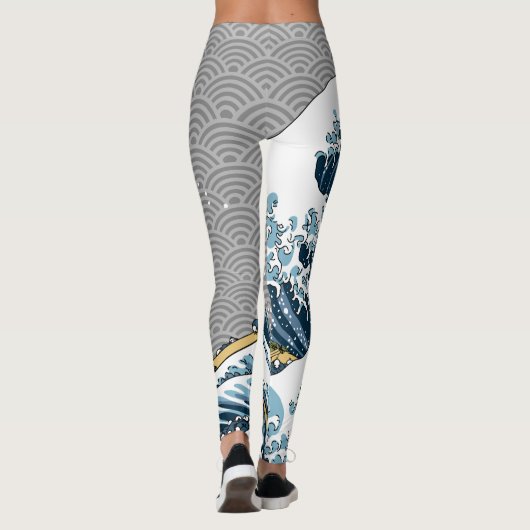 Die große Welle Leggings (Rückseite)