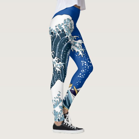 Die große Welle Leggings (Rechts)