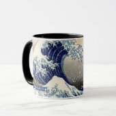Die große Welle | Monogramm-Tasse Tasse (Vorderseite Links)
