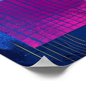 Die Große Welle neu interpretiert in Abstraktion Poster (Ecke)