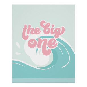 Die große Welle Pink Beach Geburtstag Poster