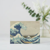 Die große Welle Postkarte (Stehend Vorderseite)