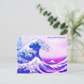 Die große Welle Postkarte (Stehend Vorderseite)