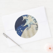 Die große Welle Runder Aufkleber (Umschlag)