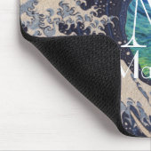 Die große Welle starrt Nacht Mousepad (Ecke)