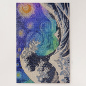 Die große Welle starrt Nacht Puzzle (Vertikal)