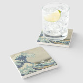 Die große Welle Steinuntersetzer (Seitenansicht)