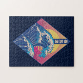 Die große Welle Vaporwave Puzzle (Horizontal)