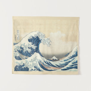 Die große Welle - Vintage japanische Kunst Wandteppich