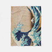 Die große Welle von Hokusai Fleecedecke (Vorderseite)