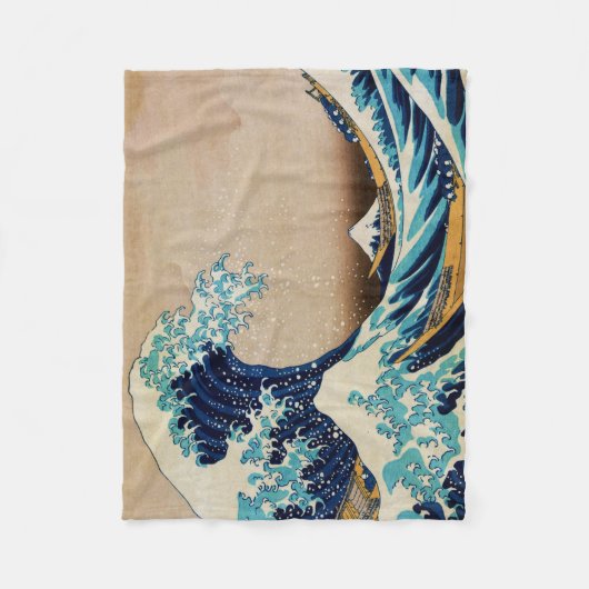 Die große Welle von Hokusai Fleecedecke (Vorderseite)