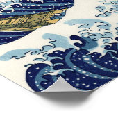 Die Große Welle von Hokusai in Kanagawa Poster (Ecke)