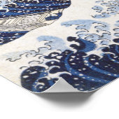 Die große Welle von Hokusai Poster (Ecke)