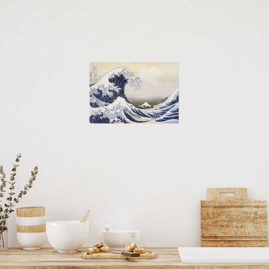 Die große Welle von Hokusai Poster (Küche)