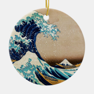 Die große Welle von Hokusai Vintage Japanisch Keramikornament
