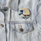 Die große Welle von Hokusai vor Kanagawa Button (Beispiel)