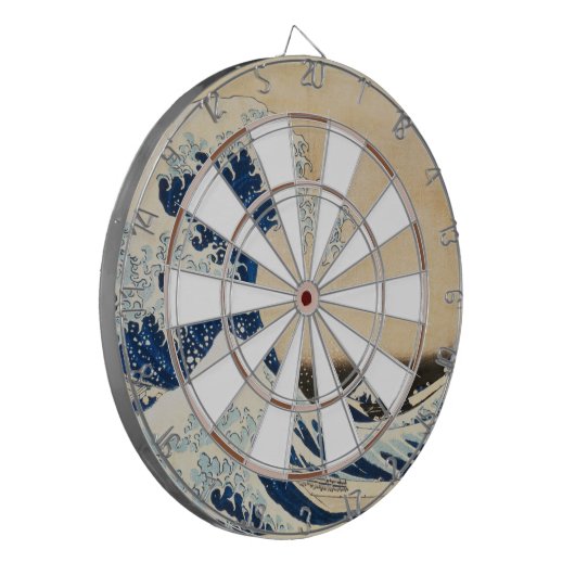 Die große Welle von Hokusai vor Kanagawa Dartscheibe (Vorderseite Links)