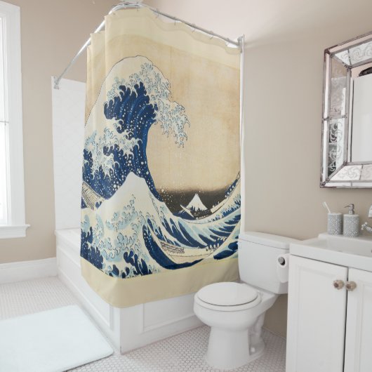 Die große Welle von Hokusai vor Kanagawa Duschvorhang (Beispiel)