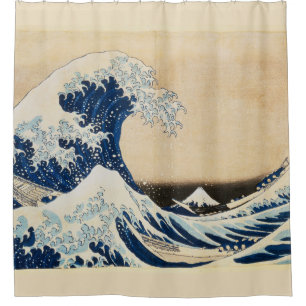Die große Welle von Hokusai vor Kanagawa Duschvorhang