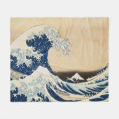 Die große Welle von Hokusai vor Kanagawa Fleecedecke (Vorderseite (Horizontal))