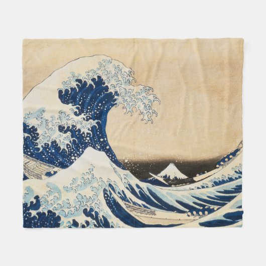 Die große Welle von Hokusai vor Kanagawa Fleecedecke (Vorderseite (Horizontal))
